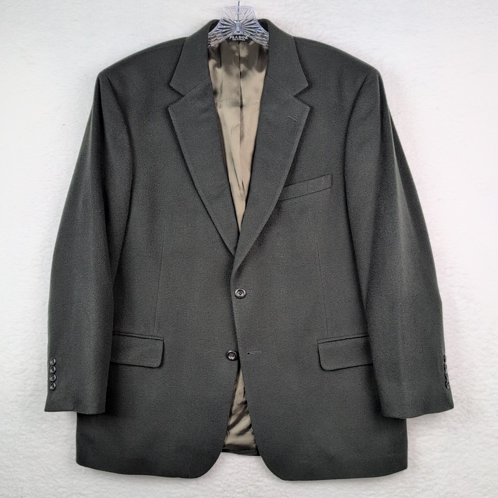 Jos. A. Bank Men's Green 100% Cashmere Gordon Blazer Sports Coat 44R